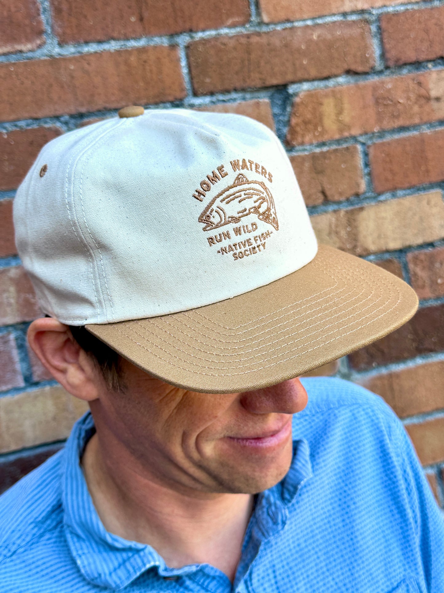Home Waters Run Wild Ball Cap - Beige