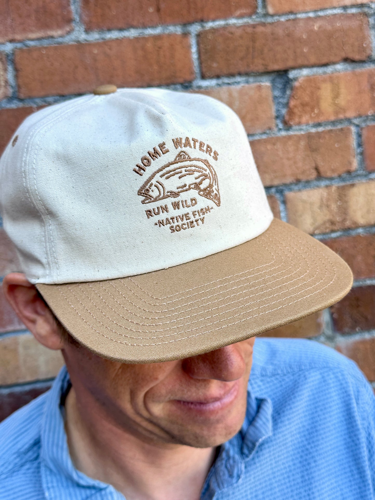Home Waters Run Wild Ball Cap - Beige